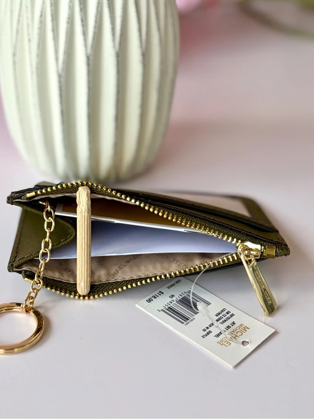 Michael Kors Duffle Card Case Coin Pouch Small Wallet